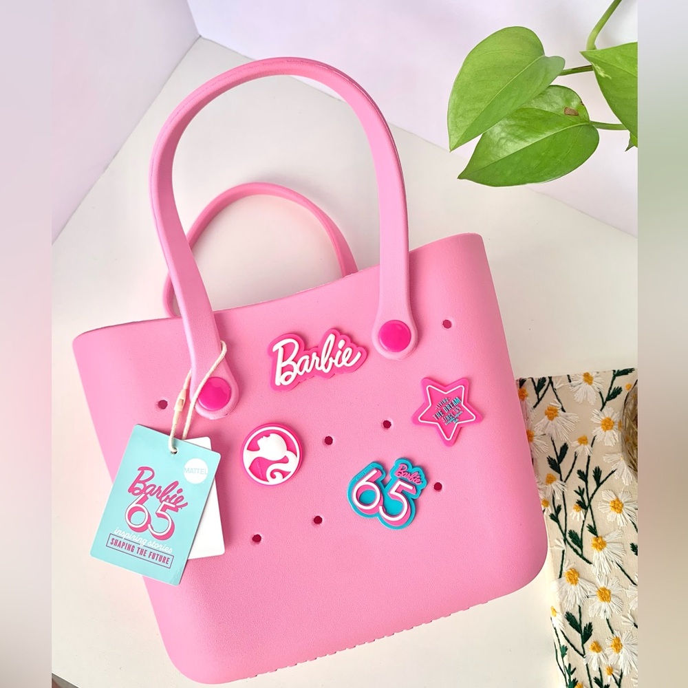 NEW Barbie Pink Bogg style mini tote bag Miniso